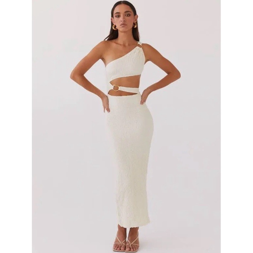 NEW peppermayo North Haven Maxi Dress Ivory Wave Sz 0
